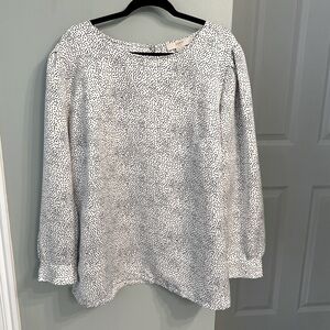 Loft Plus Dot Print round neck blouse 20